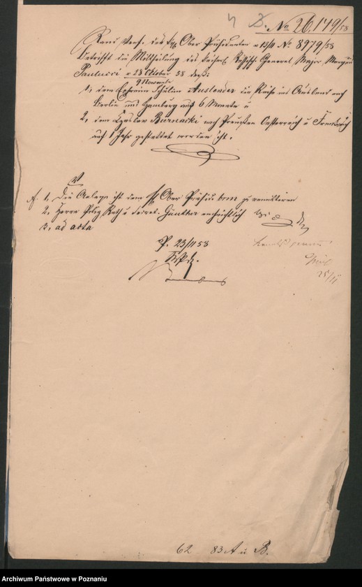 Obraz 7 z jednostki "A. betr. die Auskunft über Ausländer Lit. A"