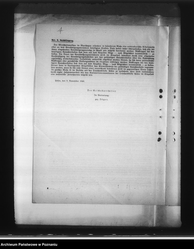 Obraz 11 z jednostki "Korespondencja i zarządzenia w sprawie tak zwanej odbudowy Kraju Warty"