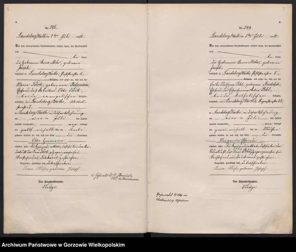 Obraz 8 z jednostki "Geburts Register"