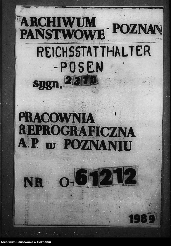 Obraz 1 z jednostki "Vorzeichnis der im Regierungsbezirk Posen vorhandenen Volksschulen"
