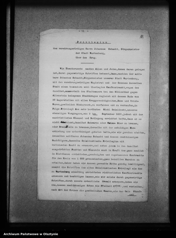 image.from.unit.number "Wartenburg /Stadt, Hospital, Kloster, Pfarrkirche, Erzpriesterei, Strafanstalt, Schule/ Wuttrienen [rysy historyczne]"