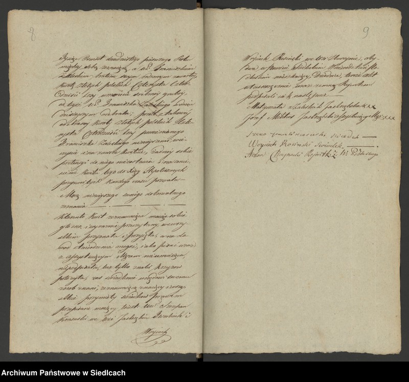 Obraz 8 z jednostki "Księga II Rok 1822 akta niehipoteczne Adama Chojnackiego Rejenta [Akta notarialne od nr 1 do nr 312]"