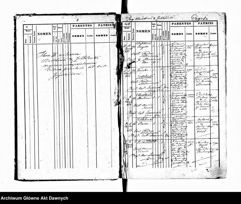 image.from.unit.number "Parafia: Jagielnica. Dekanat: Czortków. Księga metrykalna urodzeń tylko dla wsi: Ułaszkowce* i Zabłotówka**."