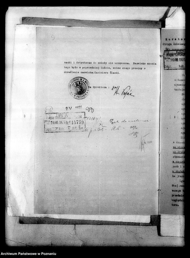 Obraz 9 z jednostki "Prywatne Gimnazjum imienia Adama Mickiewicza - Poznań [wykaz abiturientów z kwietnia 1931 roku]"