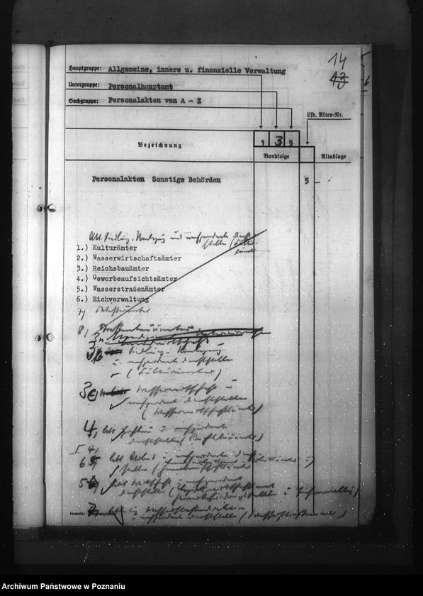 Obraz 18 z jednostki "Aktenverzeichnis- Personalhauptamt"