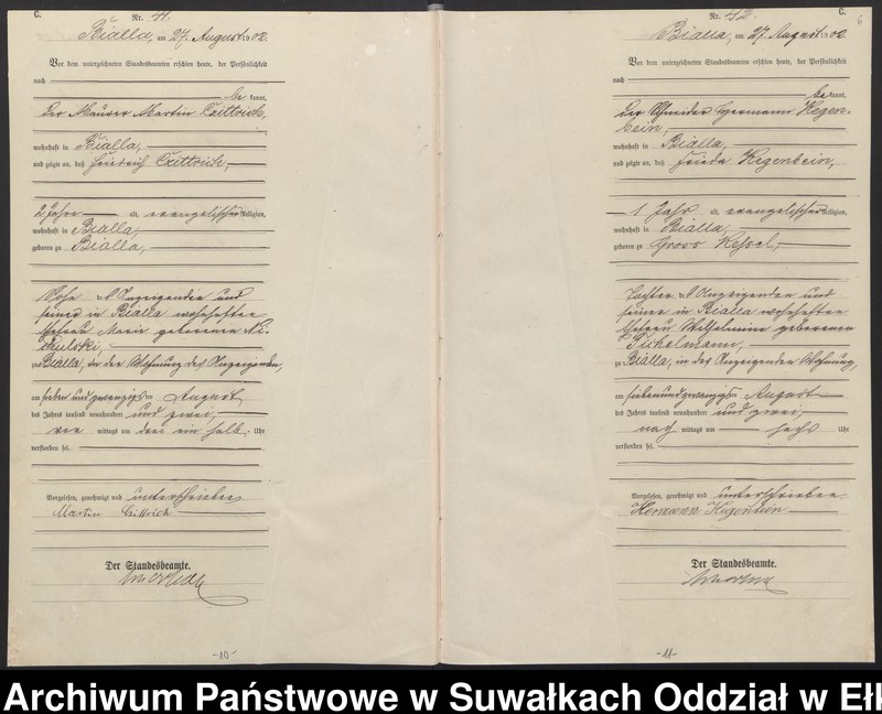 image.from.unit.number "[Sterbe-Haupt-Register des Königlichen Preussischen Standes-Amtes Bialla Kreis Johannisburg]"