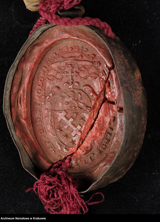 image.from.unit.number "Hipolit Aldobrandini, kardynał prezbiter tytułu św. Pankracego, nuncjusz papieża Sykstusa V na Królestwo Polskie, za zezwoleniem Stolicy Apostolskiej zatwierdza statuty,"