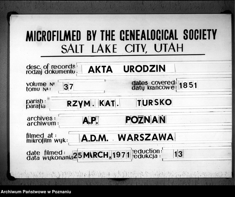 image.from.team "Akta stanu cywilnego Parafii Rzymskokatolickiej Tursko (pow. pleszewski)"
