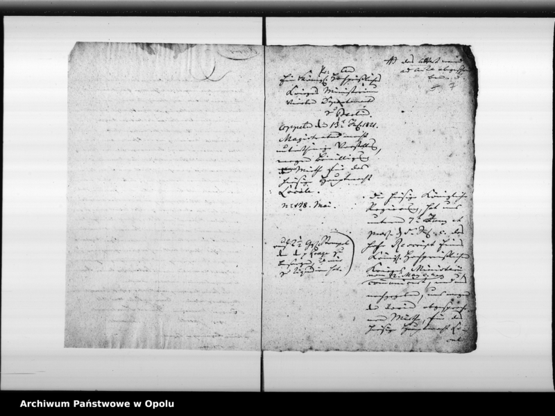 Obraz 9 z jednostki "Acta die bei der Stadt Oppeln dem Staate gehörenden [Garnisongebäude] so wie die Verwei[...] und die Miethe für die Hauptwacht Vol. I de anno 1821"