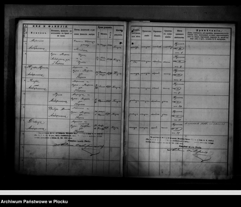 image.from.unit.number "[Księga zamknięta ludności stałej miasta Płocka - ul. Tumska nr 11]"