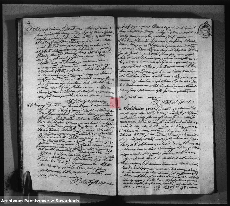 image.from.unit.number "Akta urodzonych, zaślubionych i umarłych parafii sejneńskiej z roku 1841"