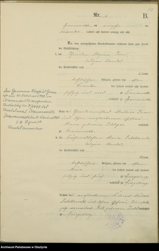 image.from.unit.number "Heiraths-Haupt-Register Nr 1 - 12"