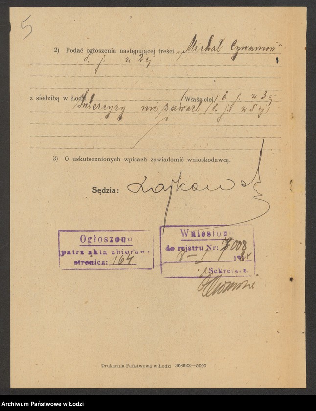 Obraz 7 z jednostki "Michał Cynamon – drobna sprzedaż chustek"