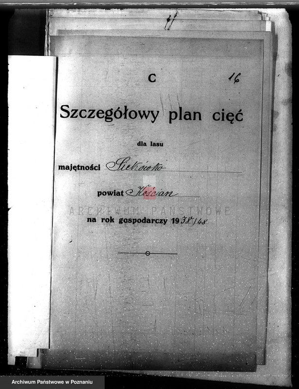 Obraz 20 z jednostki "/Nadzór nad gospodarką leśną majętności Siekówko/ 1938-1948"
