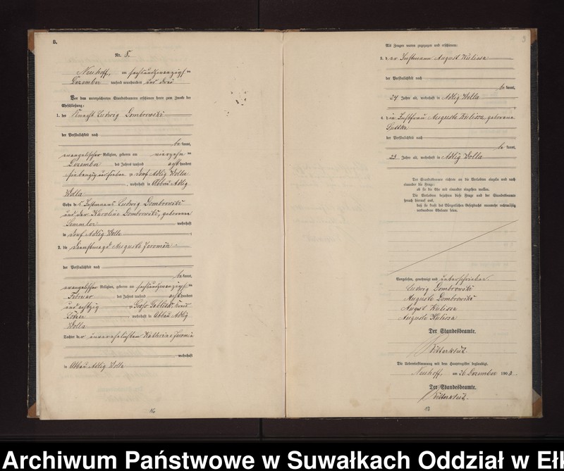 image.from.unit.number "Heiraths-Neben-Register des Preussischen Standes-Amtes Neuhoff Kreis Loetzen"