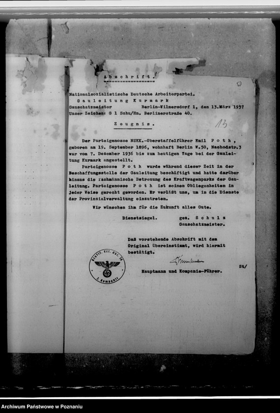 Obraz 17 z jednostki "Poth, Emil - burmistrz"