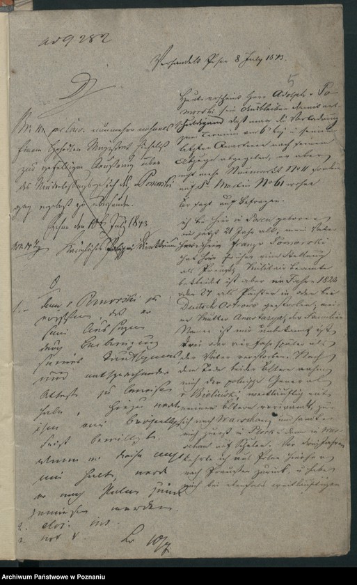 Obraz 8 z jednostki "A. betr. Adolf von Pomorski alias Ignaz Kręciejewski"