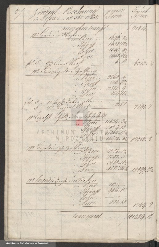 Obraz 10 z jednostki "Generalrechnung der Stadt Lissa; język niemiecki"