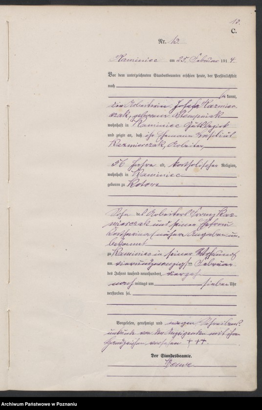 Obraz 15 z jednostki "Sterbe-Haupt--Register"