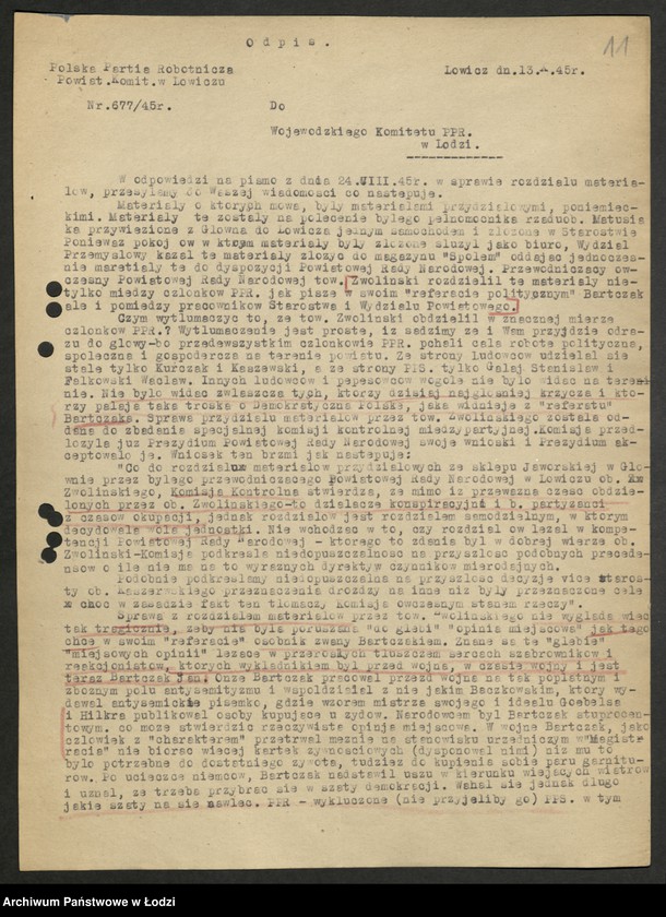 Obraz 12 z jednostki "Akta dotyczące spraw członków partii A, B, C, D, G, I, K"