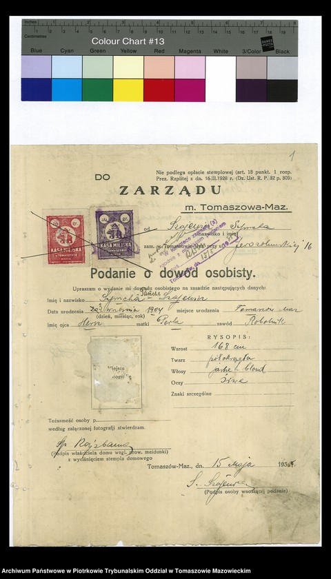 Obraz 4 z jednostki "Dowodów osobistych od nr 641 do 830. Tom IV"