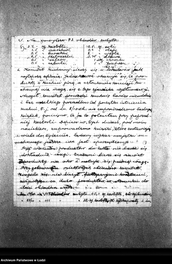 Obraz 8 z jednostki "[Kuchnia przy ul. Brzezińskiej 25. Działalność kuchni, personel, konsumenci, kontrole]"