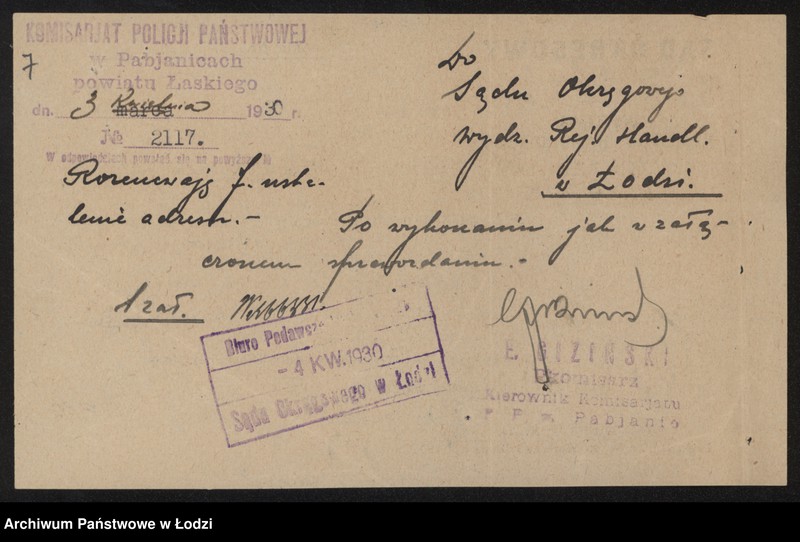 Obraz 9 z jednostki "Izrael Rozencwajg- drobna sprzedaż owoców, słodyczy i wody sodowej w Pabianicach"