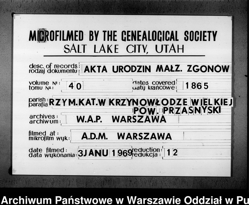 image.from.unit.number "Akta urodzeń, małżeństw i zgonów"