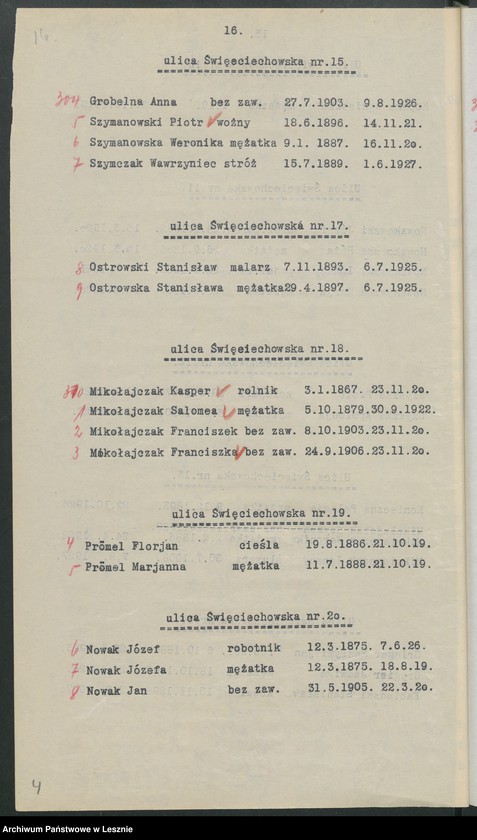 Obraz 19 z jednostki "[Obwód VII - głosuje w Katolickiej Powszechnej Szkole Żeńskiej /listy wyborców/]"