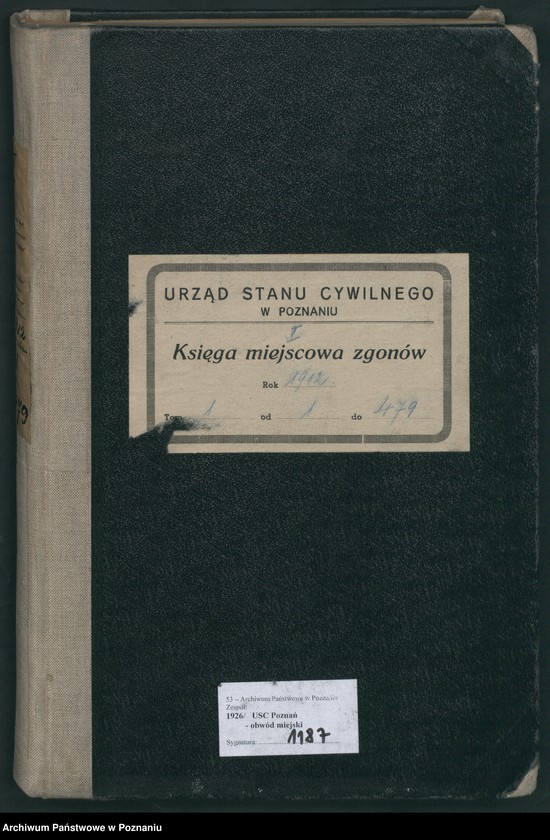 Obraz 2 z jednostki "Księga miejscowa zgonów tom I [Rejestr główny zgonów]"