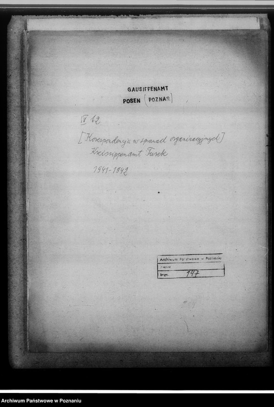 Obraz 4 z jednostki "[Korespondencja w sprawach organizacyjnych], Kreissippenamt Turek"