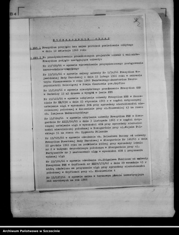 Obraz 6 z jednostki "Protokół posiedzenia Prezydium Wojewódzkiej Rady Narodowej nr 15, miesiąc kwiecień"