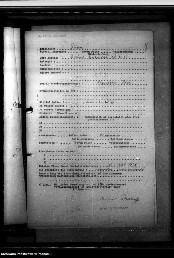 Obraz 12 z jednostki "Amtsärzte - Kreis Posen - Land (wyposażenie szpitali)"