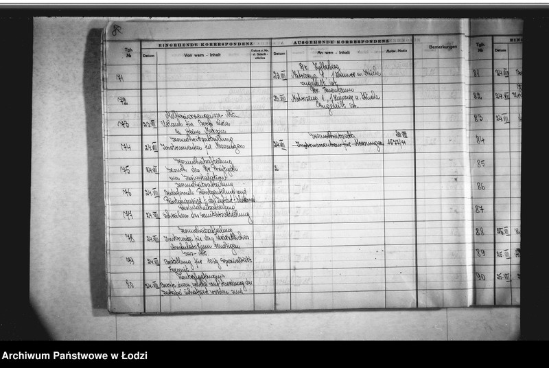 Obraz 13 z jednostki "Tagebuch [Dziennik przychodzącej i wychodzącej korespondencji]"