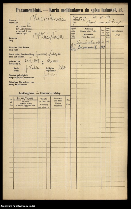 image.from.unit.number "[Spis ludności Łodzi] Ziemkiewicz - Zilberband"