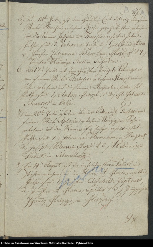 image.from.unit.number "Amtsgericht Schweidnitz Duplicate der Kirchenbücher von Gross Märzdorf"