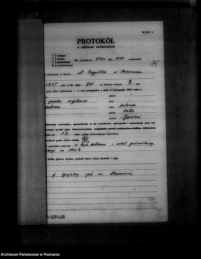 Obraz 19 z jednostki "Gorzelnia rolnicza ks. Olgierda Czartoryskiego nr woj. kotła 2684"