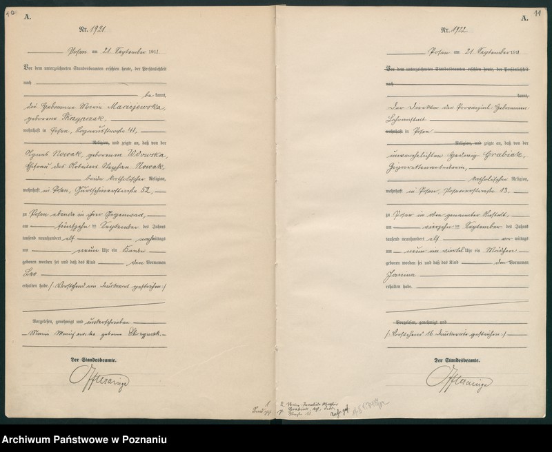 Obraz 8 z jednostki "Księga miejscowa urodzeń tom V [Rejestr główny urodzeń]"