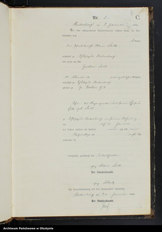 image.from.unit.number "Sterbe-Neben-Register Nr 1 - 71"