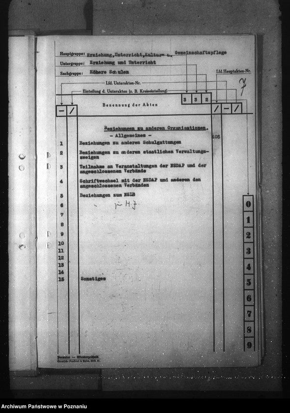 Obraz 11 z jednostki "Aktenplan der Heimoberschulen"