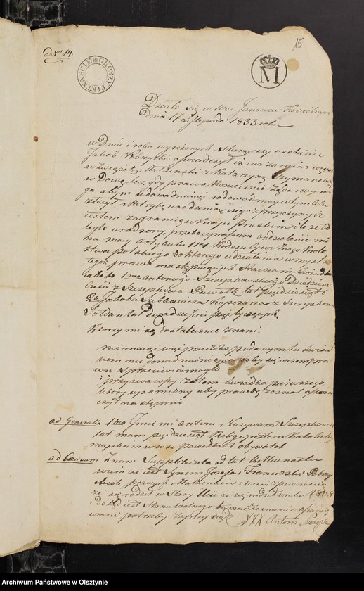 image.from.unit.number "Annexa Slubne z parafii Janowieckiey Obwodu Mławskiego z Roku 1833"