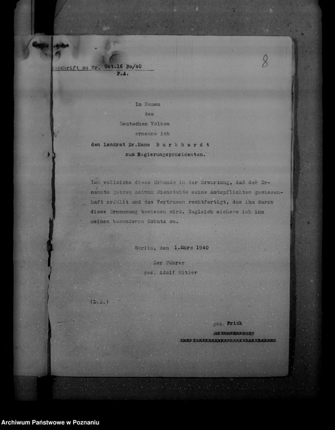 Obraz 12 z jednostki "Personalia urzędników rejencyjnych, landratów, urzędników landrackich oraz miejskich"