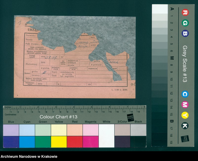 image.from.unit.number "Karty ewidencyjne zmarłych Włochów na terenie miejscowości: Kraków, Oświęcim, Zakopane, Bielsko, Aleksandrowice, Wadowice, Tanów."