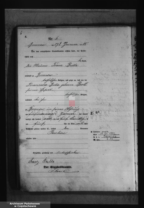 image.from.unit.number "[Pierwopis aktów urodzeń z 1885 roku]."