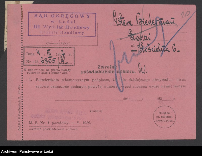 Obraz 12 z jednostki "Estera Biederman – drobna sprzedaż manufaktury"