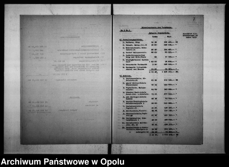 Obraz 11 z jednostki "Vermögensübersicht Stand 1. 10. 33."