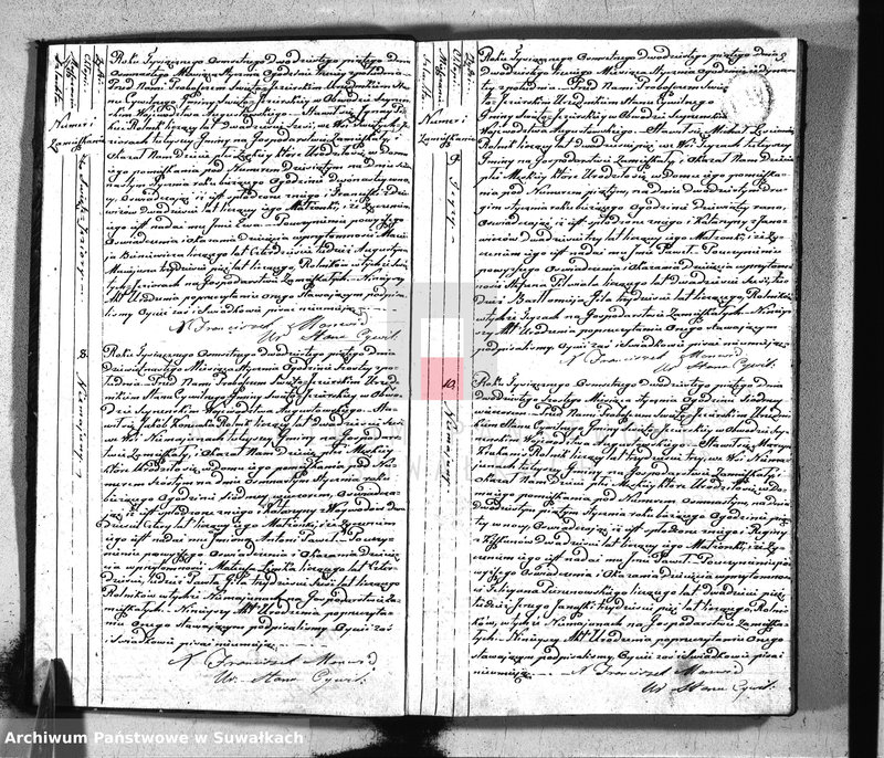 image.from.unit.number "Akta urodzonych w roku 1825 urzędnika stanu cywilnego gminy święto jeziorskiey w obwodzie seyneńskim województwa augustowskiego"