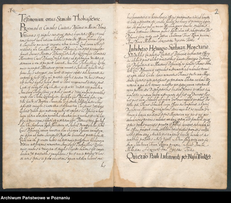 Obraz 5 z jednostki "Acta actorum in officio consulari Posnaniensi conscriptorum a.d. 1623 ... Dachnowski notarius."
