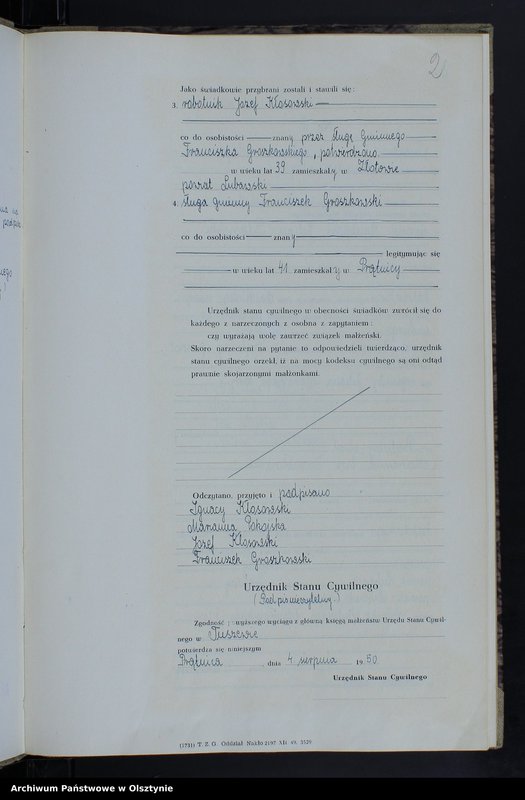 image.from.unit "Księga małżeństw Nr 1 - 8,1 - 5,1 - 9 i 1 - 11 /przepisana w języku polskim z oryginału niemieckiego w dniach 4.08.-8.08.1950/"