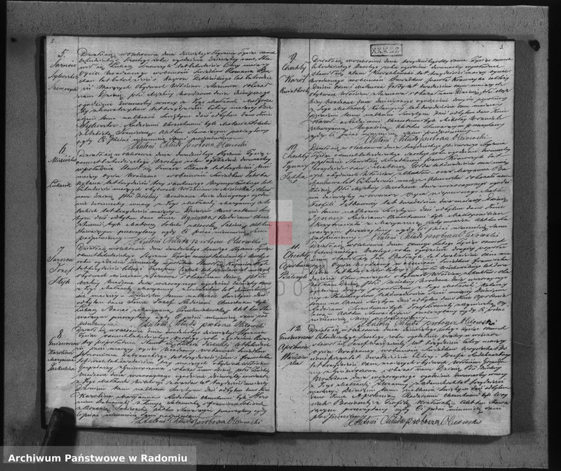 Obraz z jednostki "Duplikat akt urodzenia, małżeństw i zeyścia kościoła parafialnego Olexów za 1846 rok"